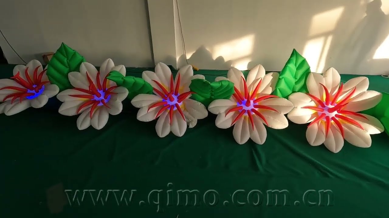 Inflatable flower chain