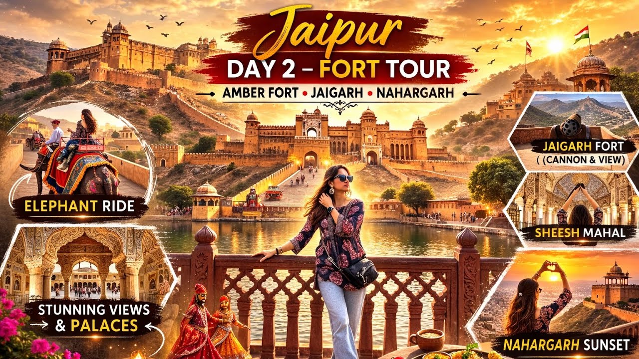 Vlog 85: Jaipur Day 2 | Amber & Nahargarh Fort Tour 🏰✨ Royal Rajasthan Vibes!