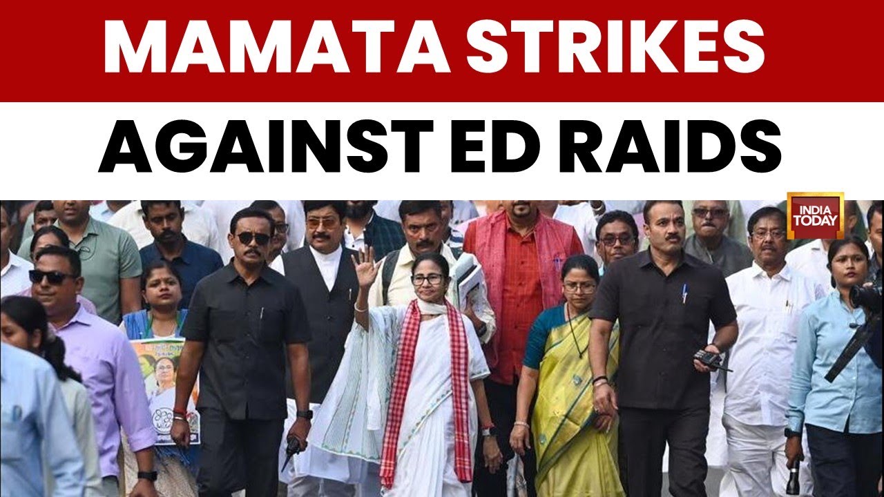Mamata Banerjee Leads TMC Protest March in Kolkata Accusing Centre of Political Targeting