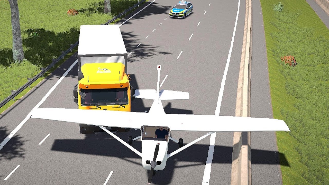 Autobahn Police Simulator 2 — Аварийная посадка самолёта! Геймплей 4K
