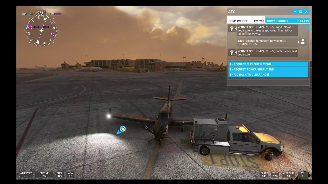 Flight Sim ATH to VCE via Rome