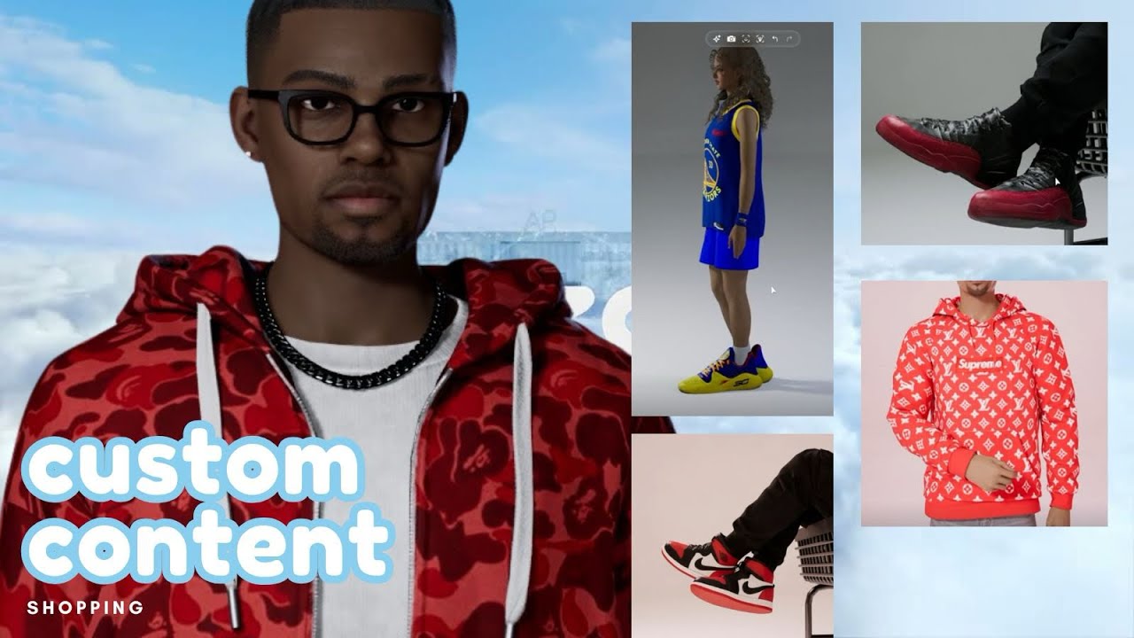 InZoi CC shopping for the first time.. (Designer Brands, Kicks, Jerseys)