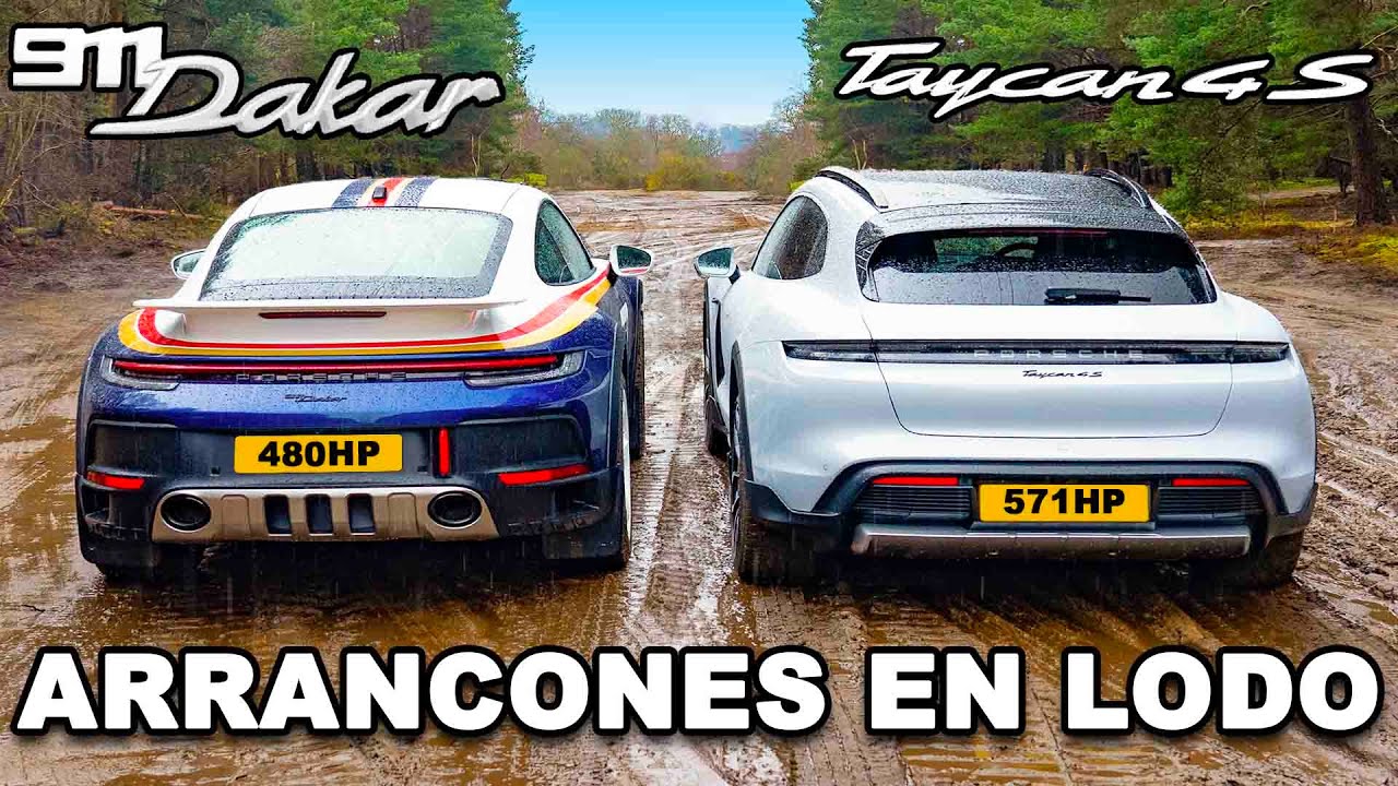 Porsche 911 Dakar vs Taycan vs 911 GTS vs Macan v Cayenne: ARRANCONES OFF-ROAD