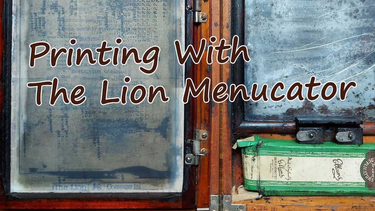 Printing with the Lion Menucator - Mimeograph