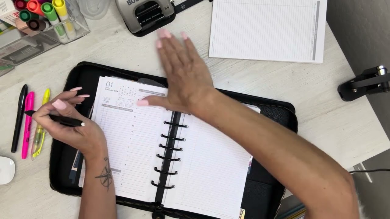 Franklin Covey Planner: planning week ahead