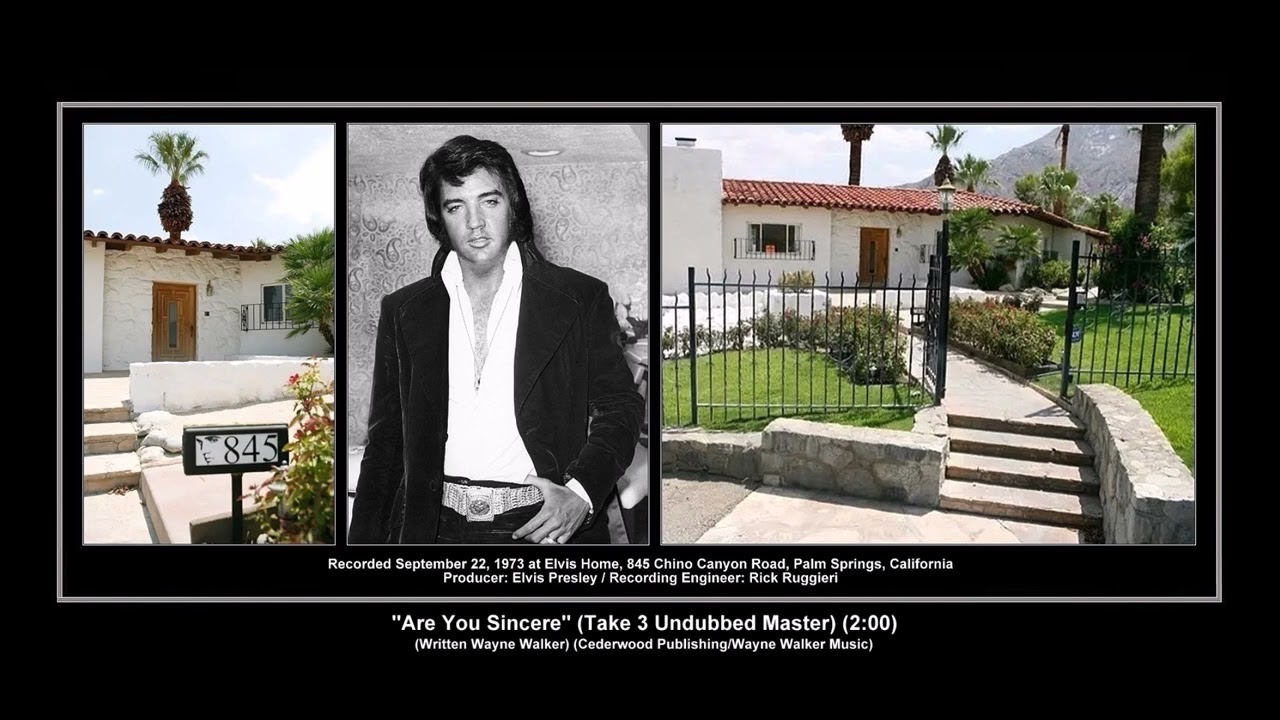 *(1973) RCA ''Are You Sincere'' (Take 3 Undubbed Master) Elvis Presley