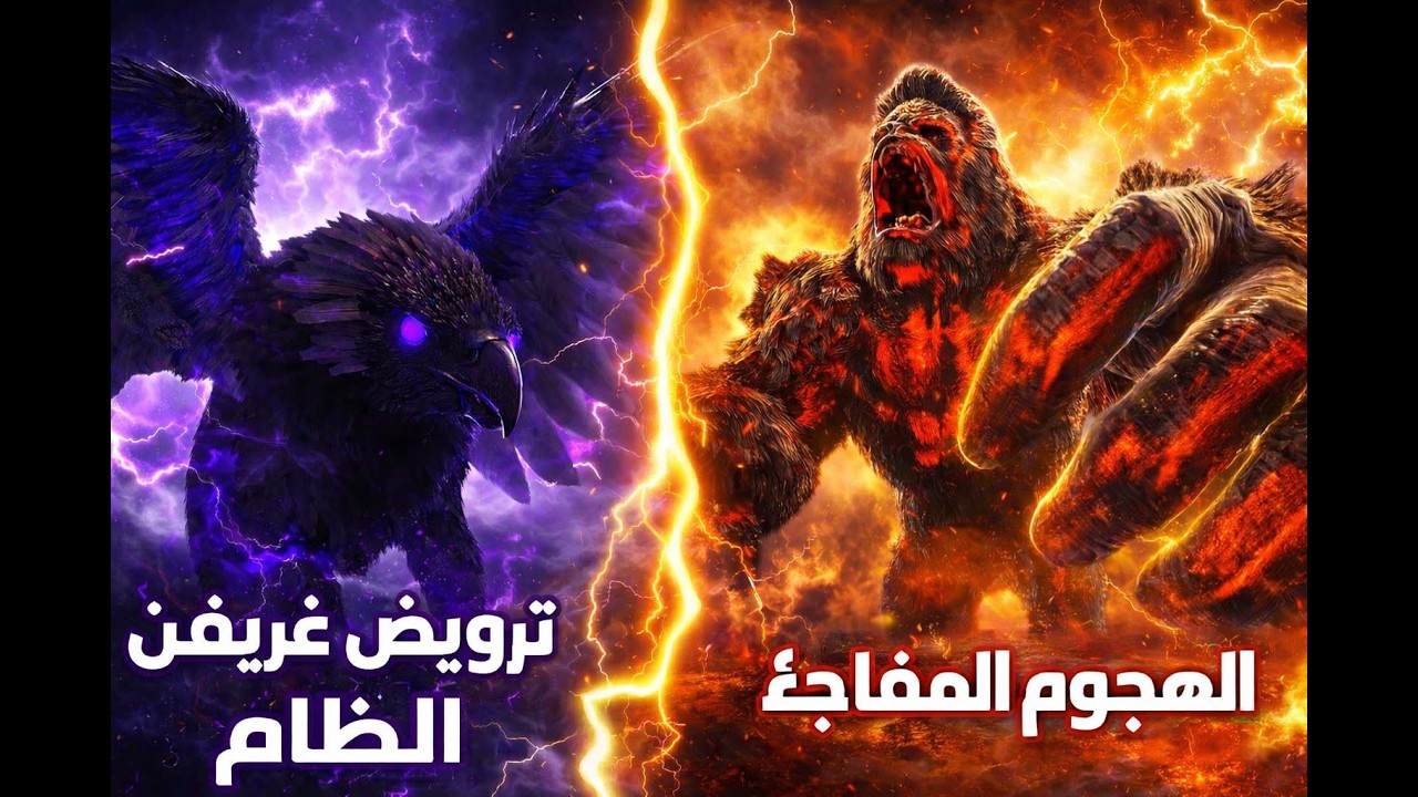 ARK PRIMAL FEAR⚡😭ترويض غريفن الظلام🔥 و محاربة الغوريلا العنيدة1️⃣1️⃣