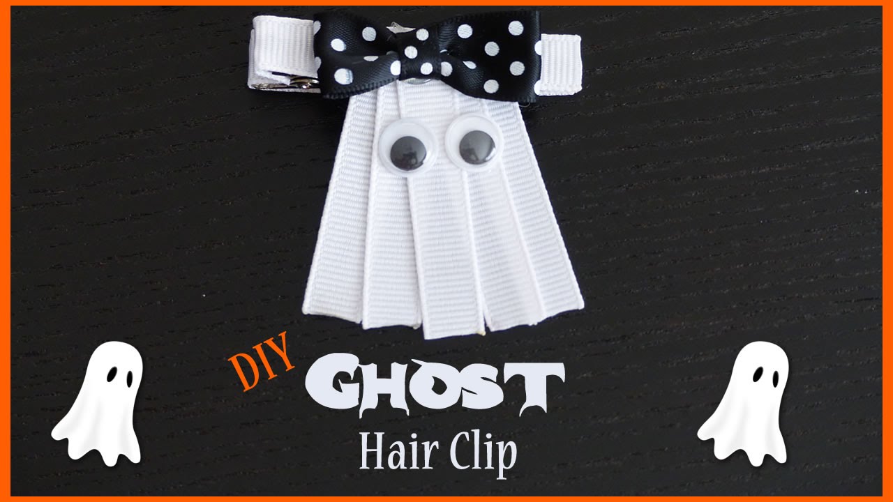 How To Make A Ghost Hair Bow | DIY Halloween Hair Bow Idea
