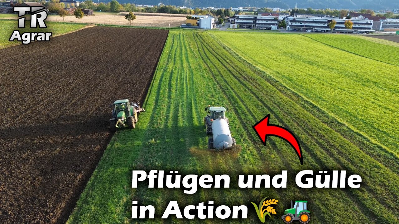 Pflügen und Gülle fahren in Action🌾🚜 I TR Agrar