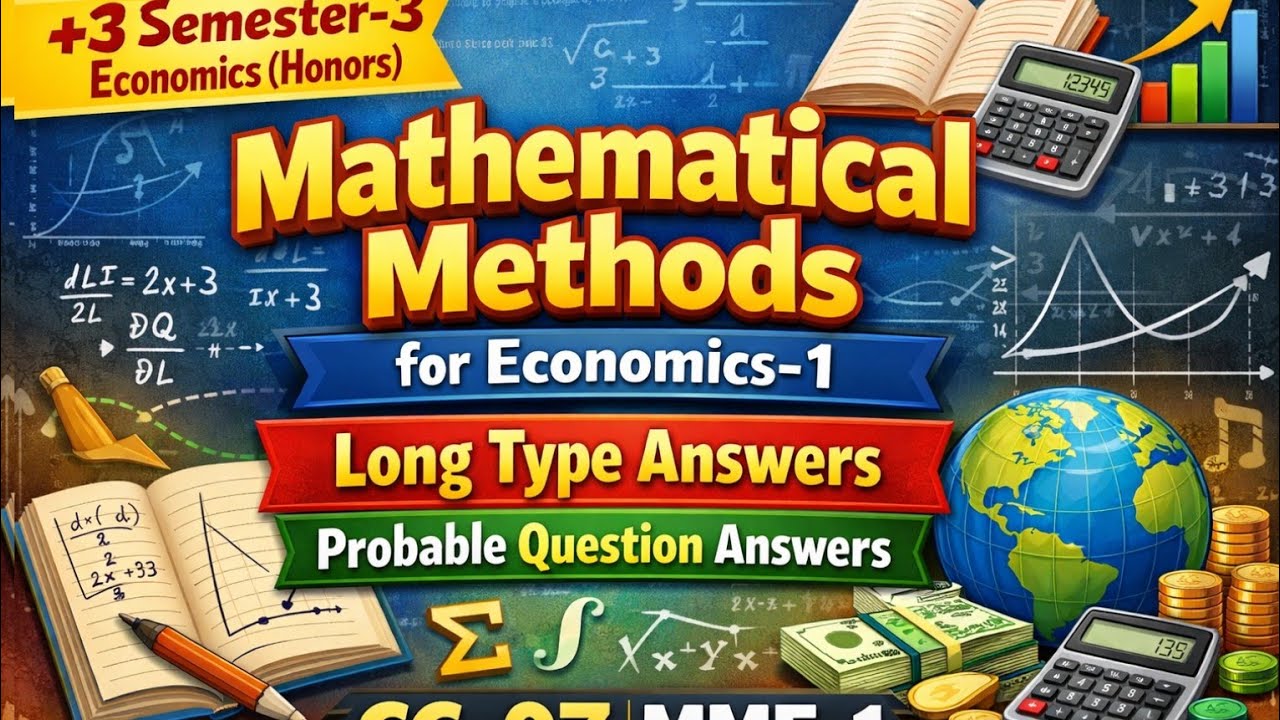 +3 semester-3 economics (Honos) probable Question answers 