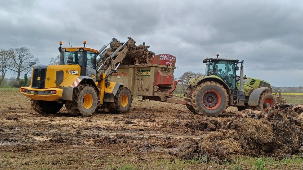 Epandage de fumier 2022 avec une team claas 🟢 I X3 claas & leboulch I JCB 435  I ETA COUSIN LECOMPTE