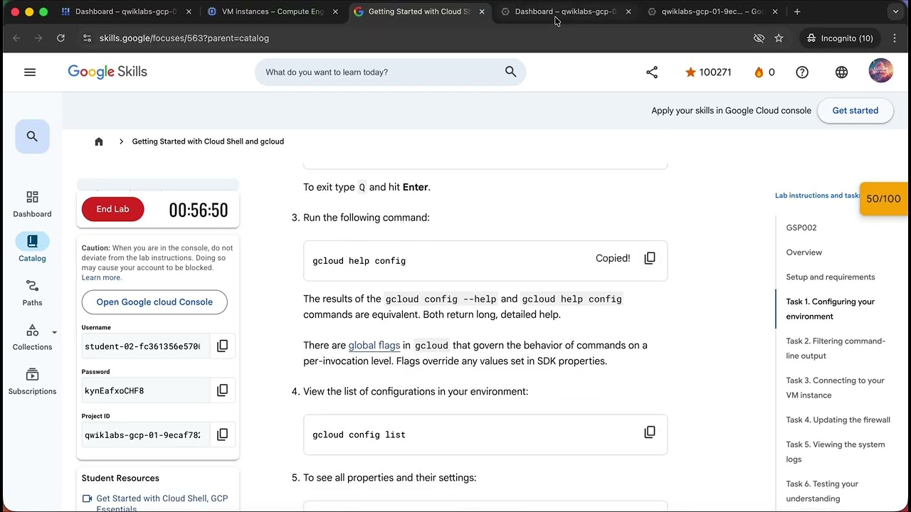 Getting Started with Cloud Shell and gcloud | GSP002