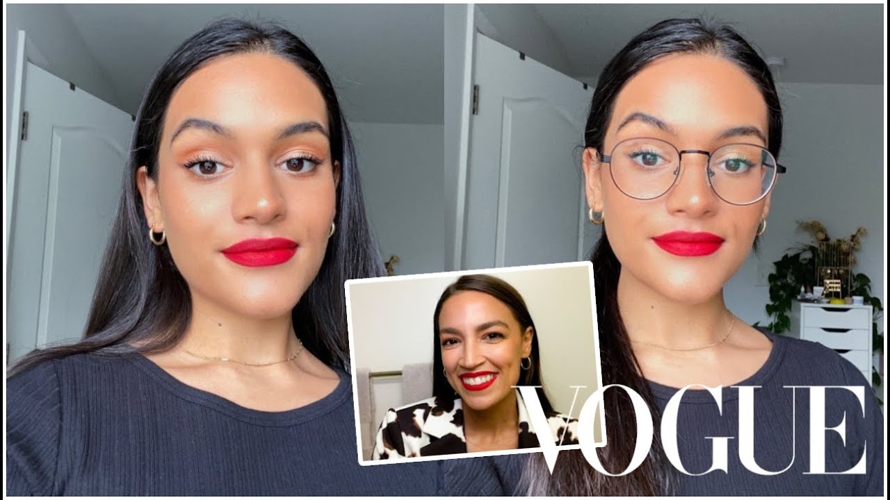*recreating* congresswoman Alexandria Ocasio-Cortez's signature makeup look