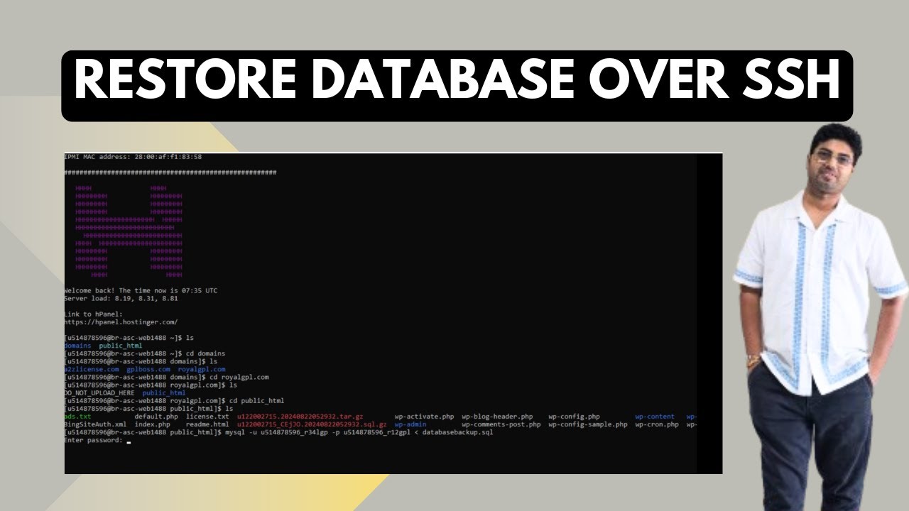 Restore WordPress Database Using SSH | Upload Big Size Database Over SSH | OK Ravi