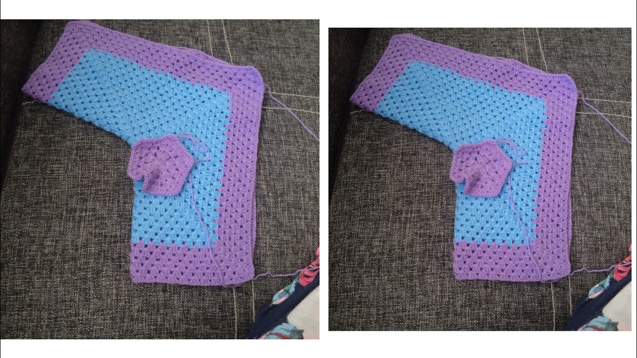 How to make a crochet cardigan with two hexagons using the granny stitch pattern