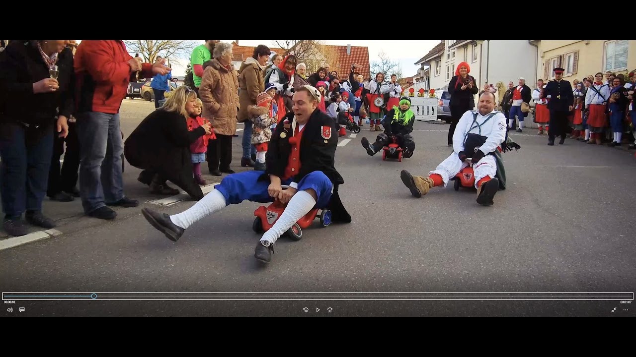 Rathaus-Sturm 2017 in Gomaringen: Bobbycar