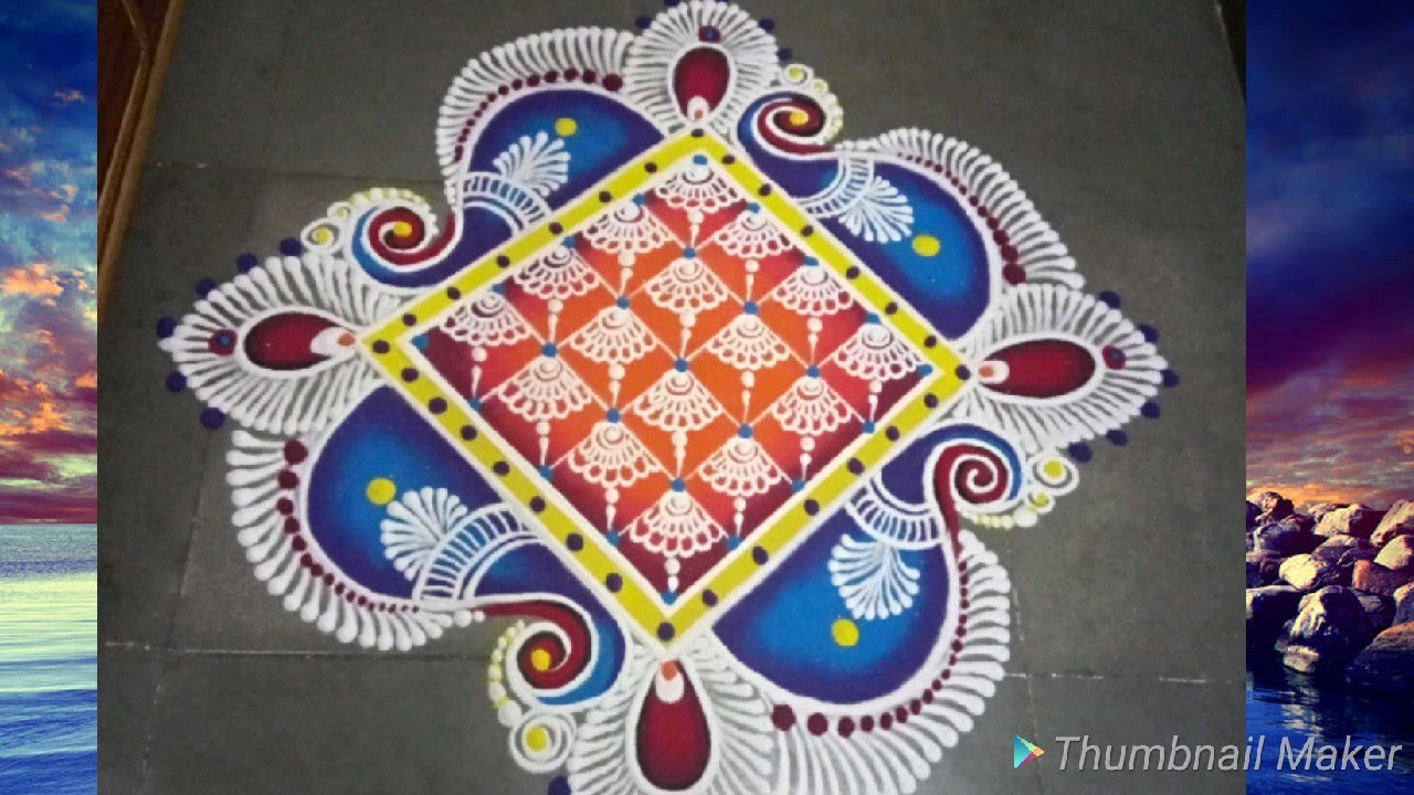 Beautiful Sanskar Bharti Rangoli