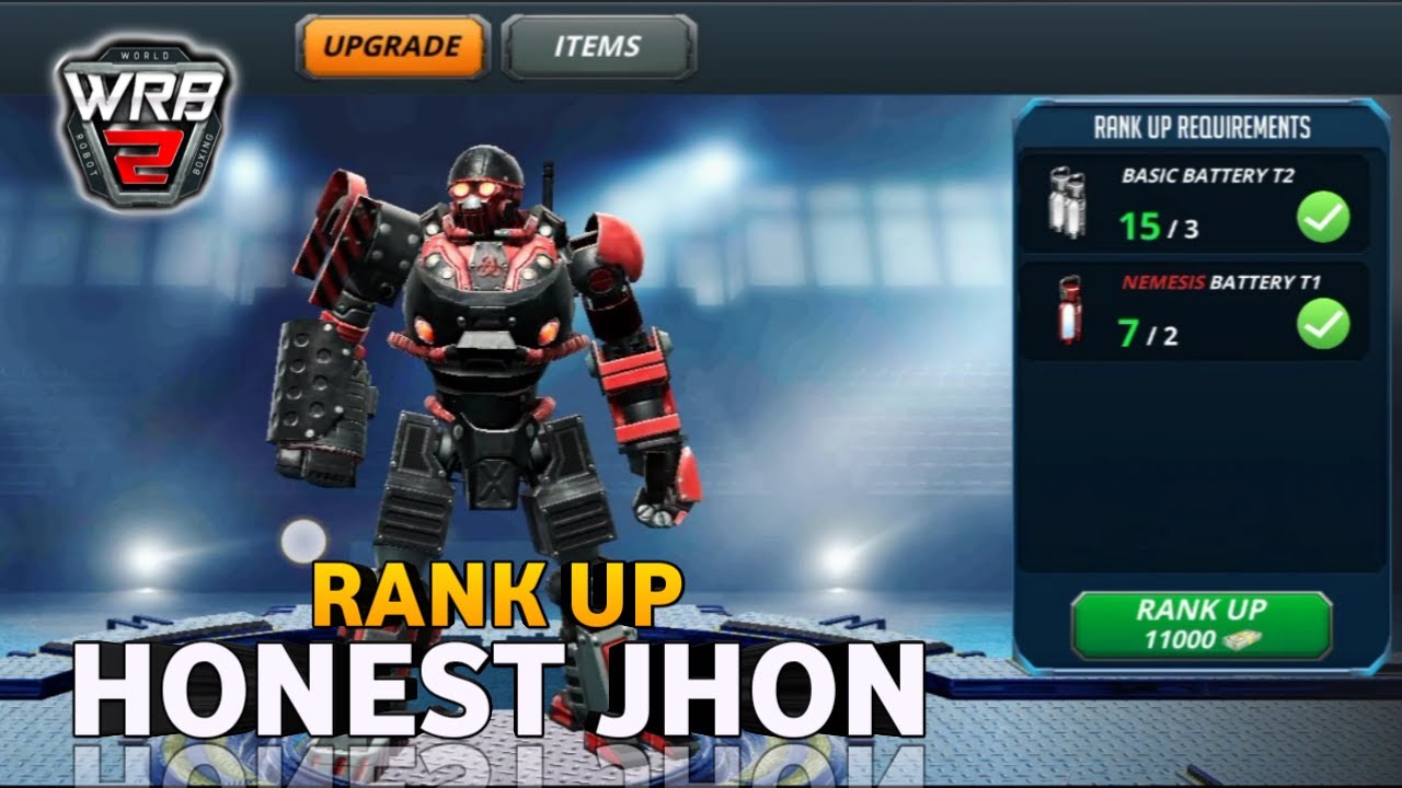 World Robot Boxing 2 (real steel 2) Rank Up Honest Jhon