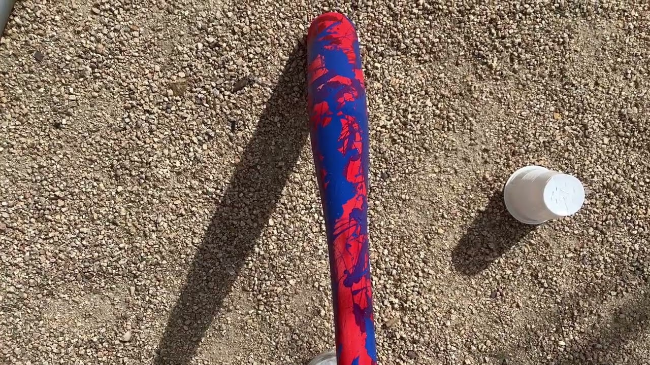 Los Angeles Dodgers World Series painted bat How to paint a baseball bat