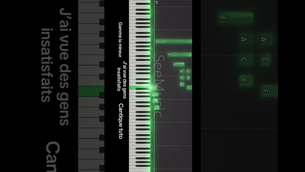 Cantique tuto j’ai vue des gens insatisfaits tuto piano 