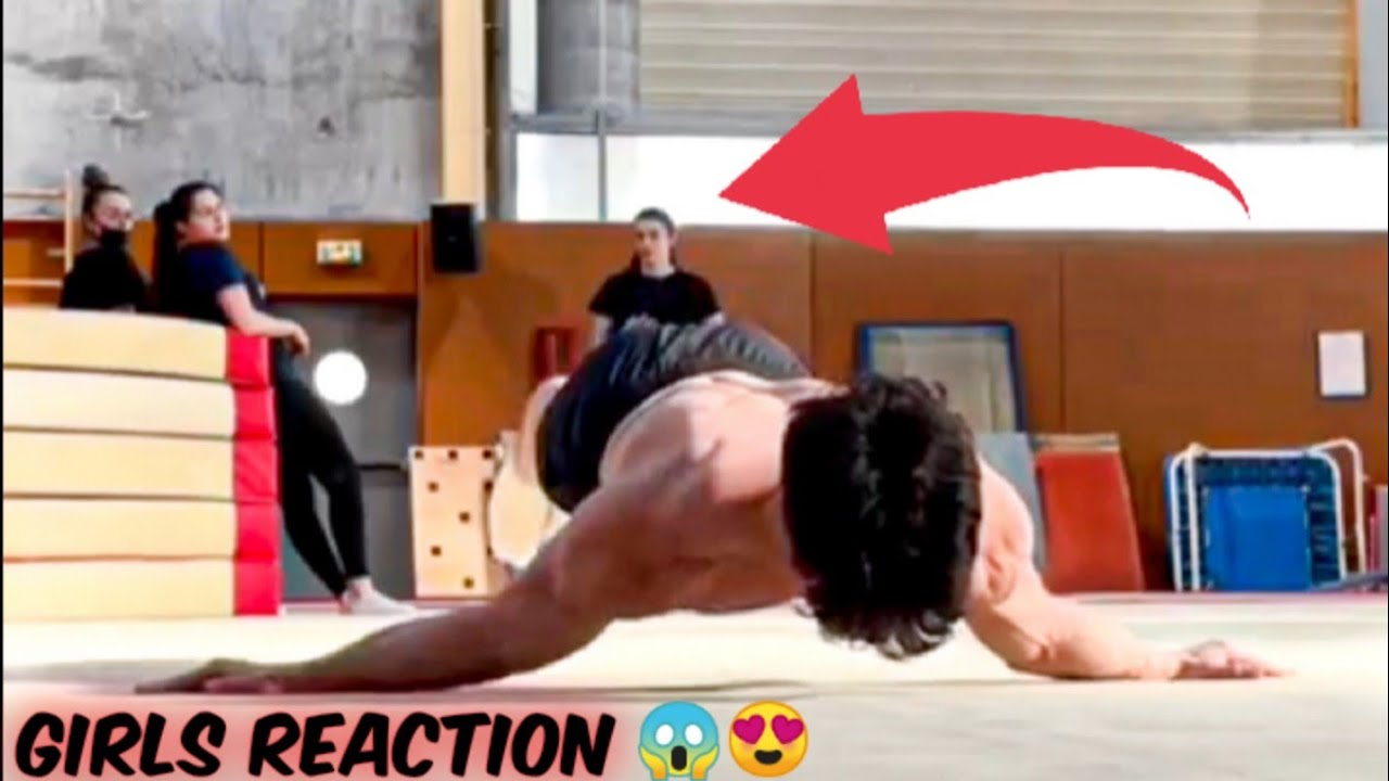 girls reaction to calisthenics 😍