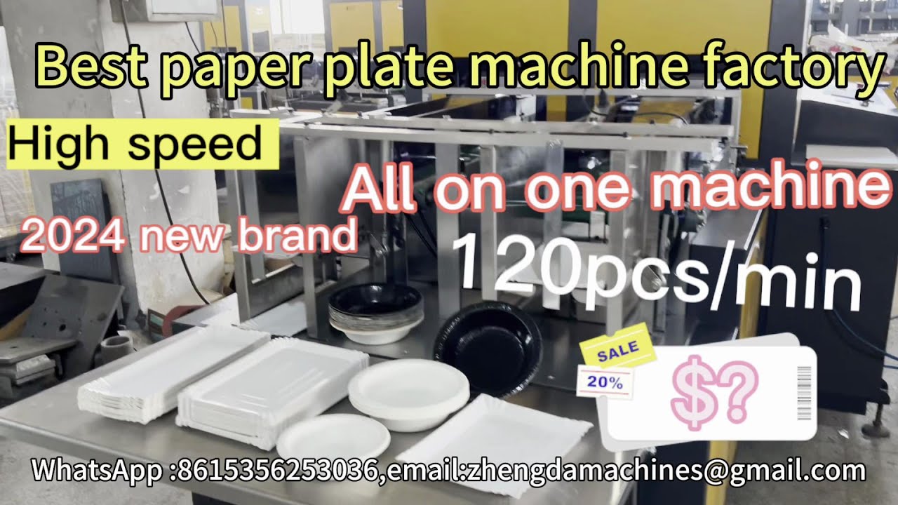 Best paper plate machine china factory // 2024 new paper plate making machine testing //small price