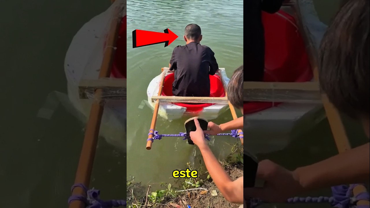 La lancha m&aacute;s barata del mundo 😱 #shorts #cute #catsoftiktok #funnycats #catcartoon #fyp