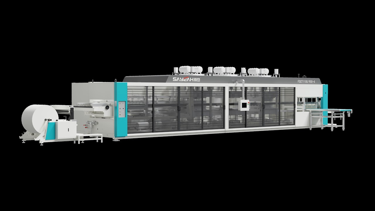 FSCT-1100/900-3 Automatic 3 Station With AI Visual Inspection Making PET Clamshell