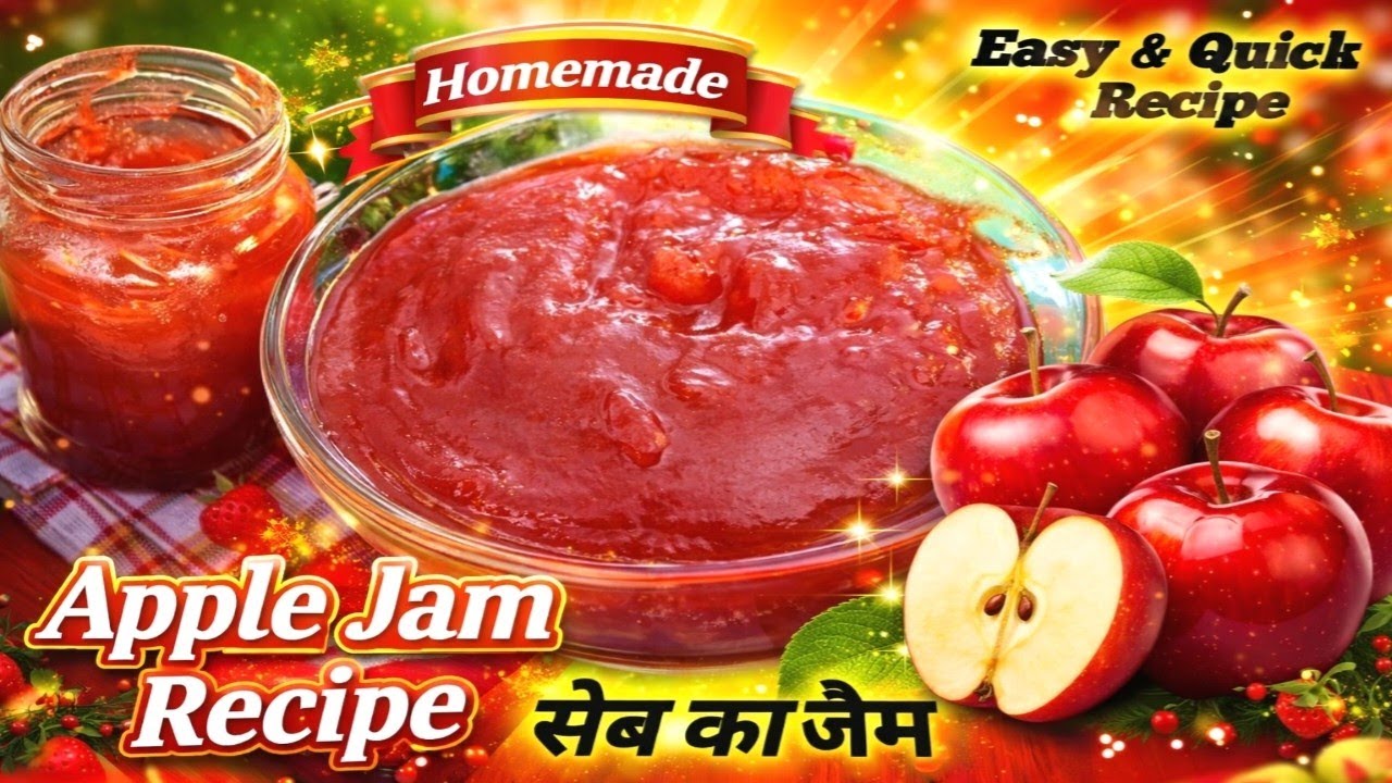 Perfect Apple Jam Recipe 🍎 | Ghar Par Banaye Market Jaisa Apple Jam | Easy & Tasty |