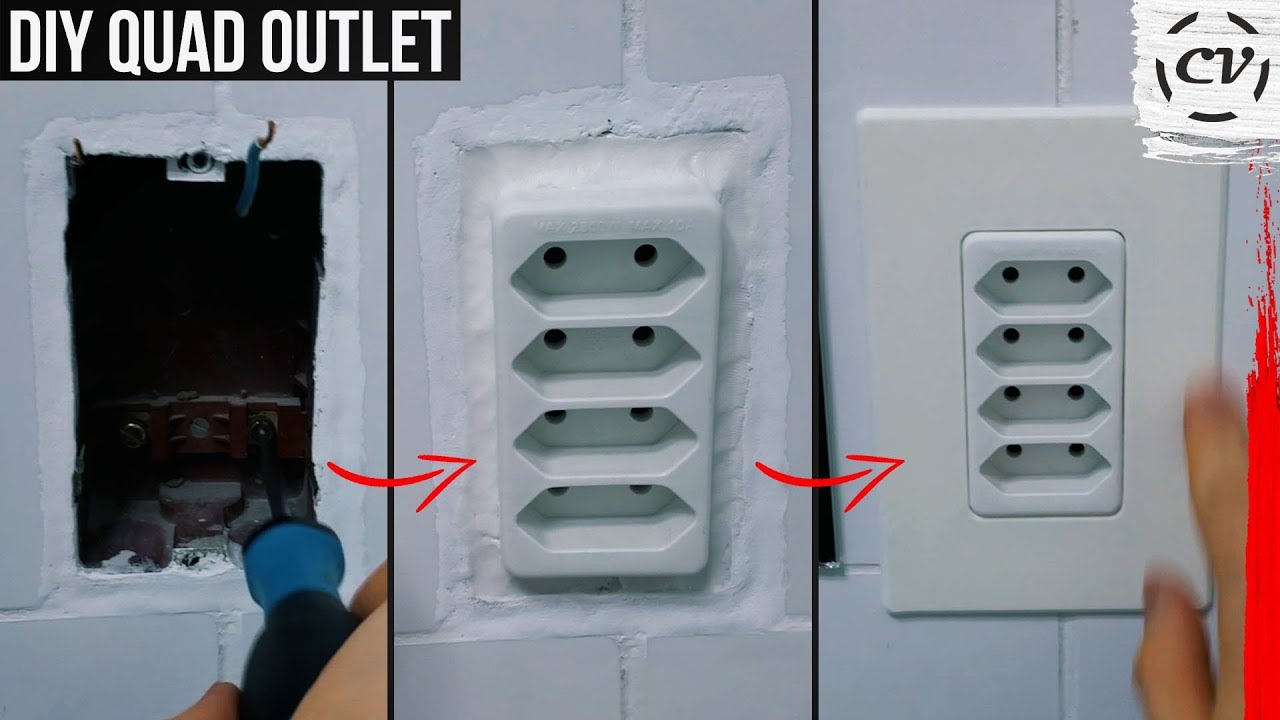 DIY Bathroom Power Outlet (Quad Outlet)