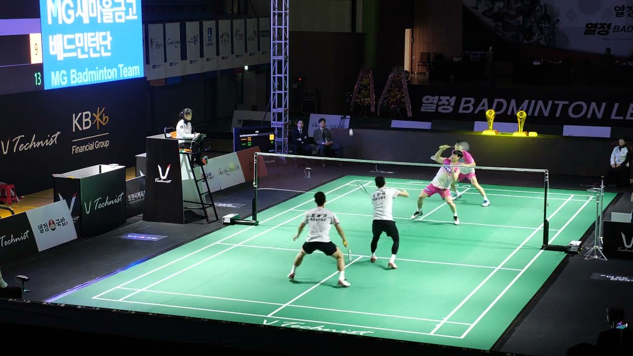 2023 한국실업 열정배드민턴리그 (국군체육부대)최솔규 서승재 VS (삼성생명)강민혁 김원호 1game