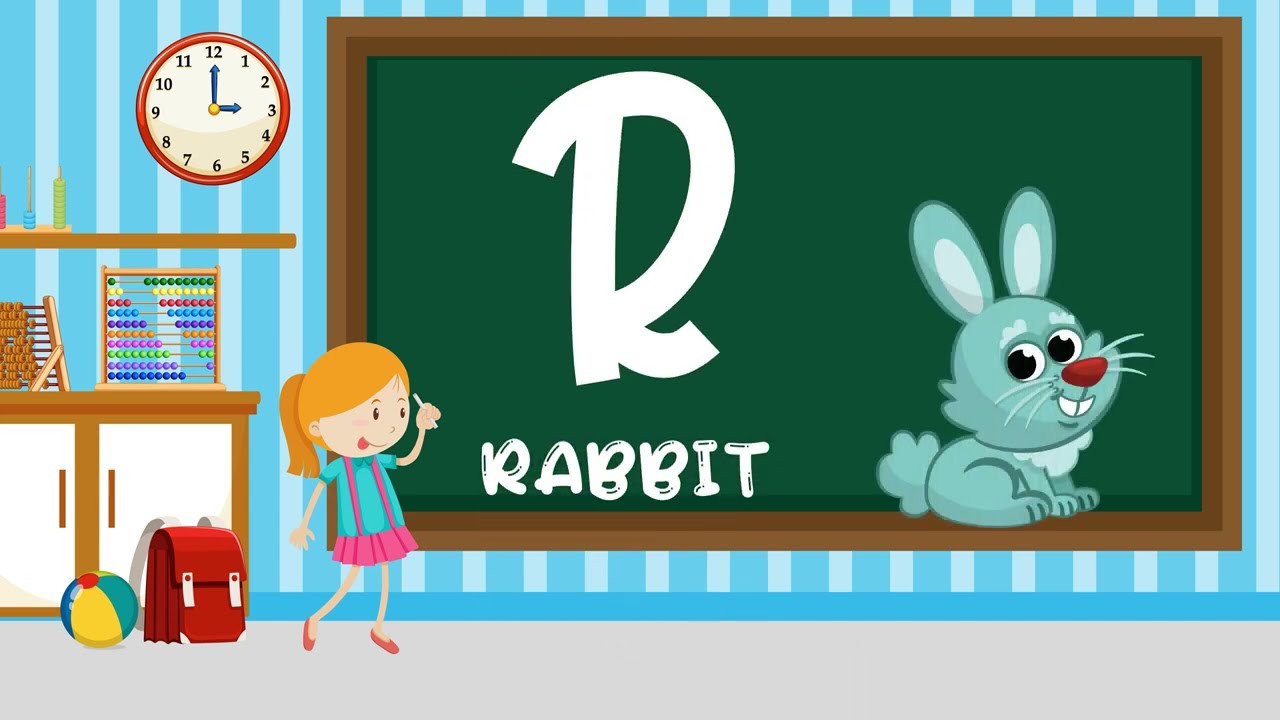 R for Rain | R for Rabbit | R for Rose | Words That Start With R  | Kids Learning Videos