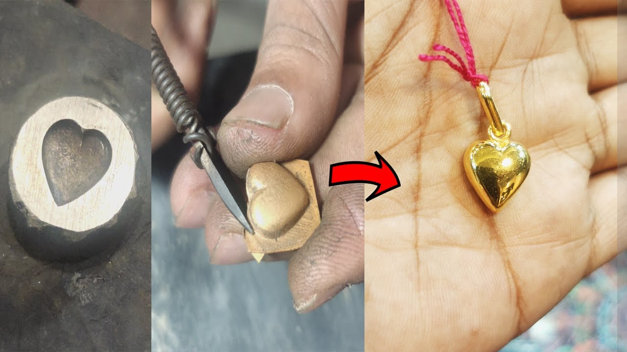 Making of Heart / Love Pendant  | Gold | Silver | Jewellery Making