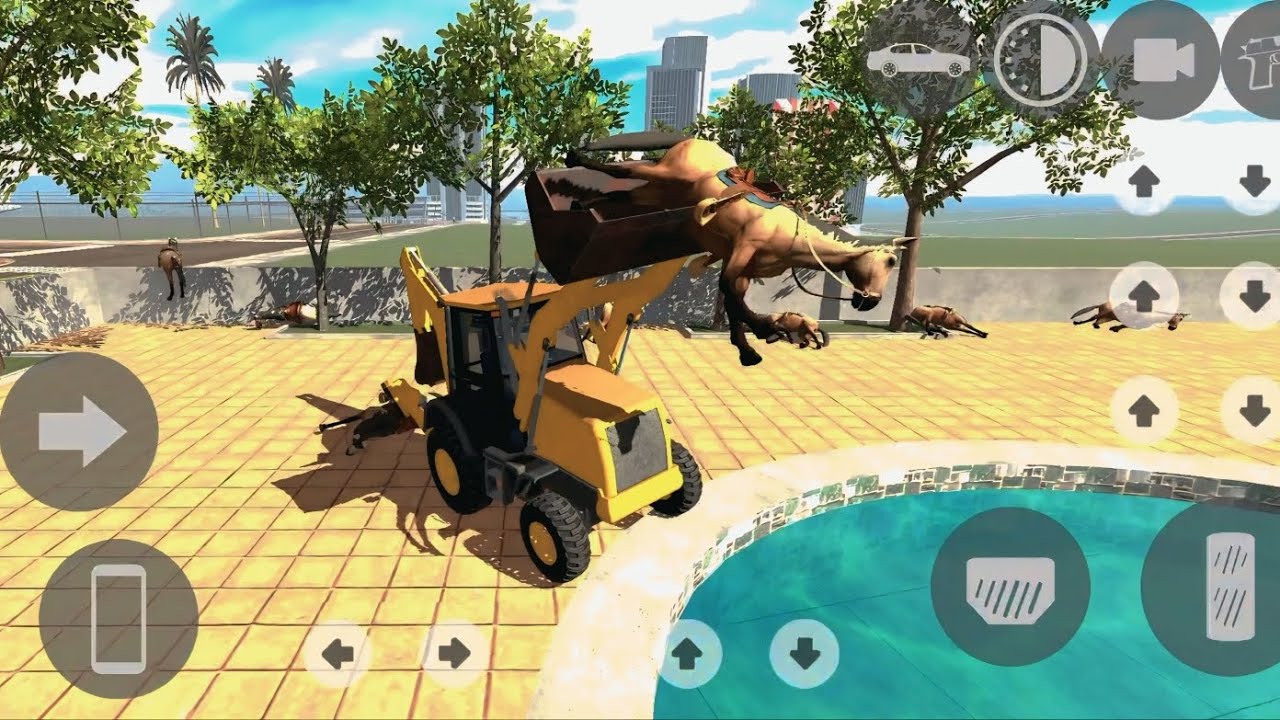 JCB ने मचाया हंगामा 😱 जानवर सीधे स्विमिंग पूल में!#FunnyGameplay#DesiGaming#JCBGame#AnimalGame