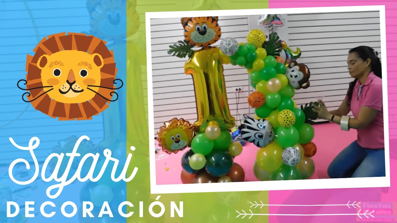 decoración globos safari