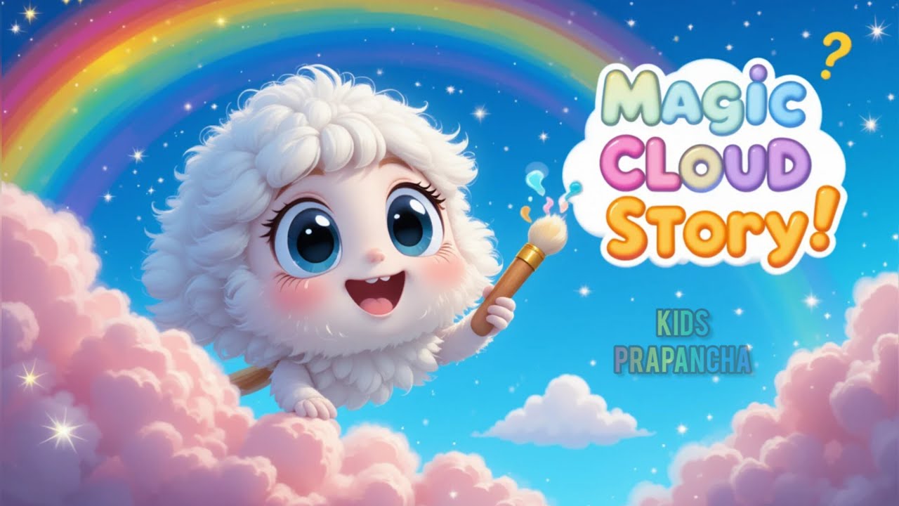🌈 The Little Cloud Who Wanted to Paint | Fairy Tale for Kids | Moral Story | Kids Prapancha