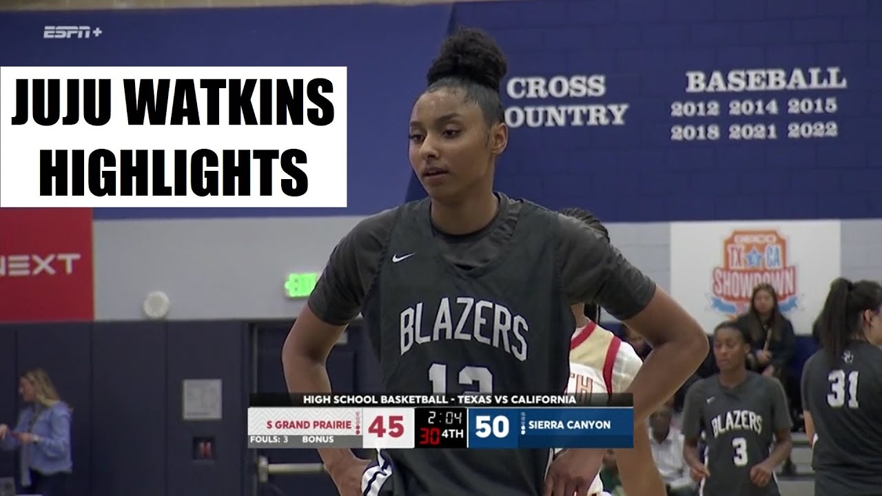 #1 Recruit Juju Watkins Highlights In #2 Sierra Canyon California Win vs #8 S Grand Prairie HS Texas