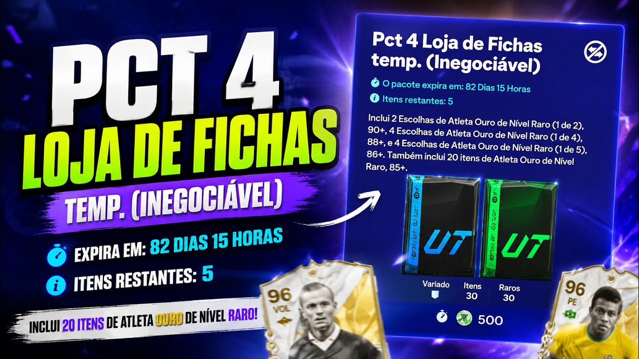 🚨 ABRI O PACOTE 4 DA LOJA DE FICHAS! VEIO ALGO ABSURDO? 😱🔥⚽
