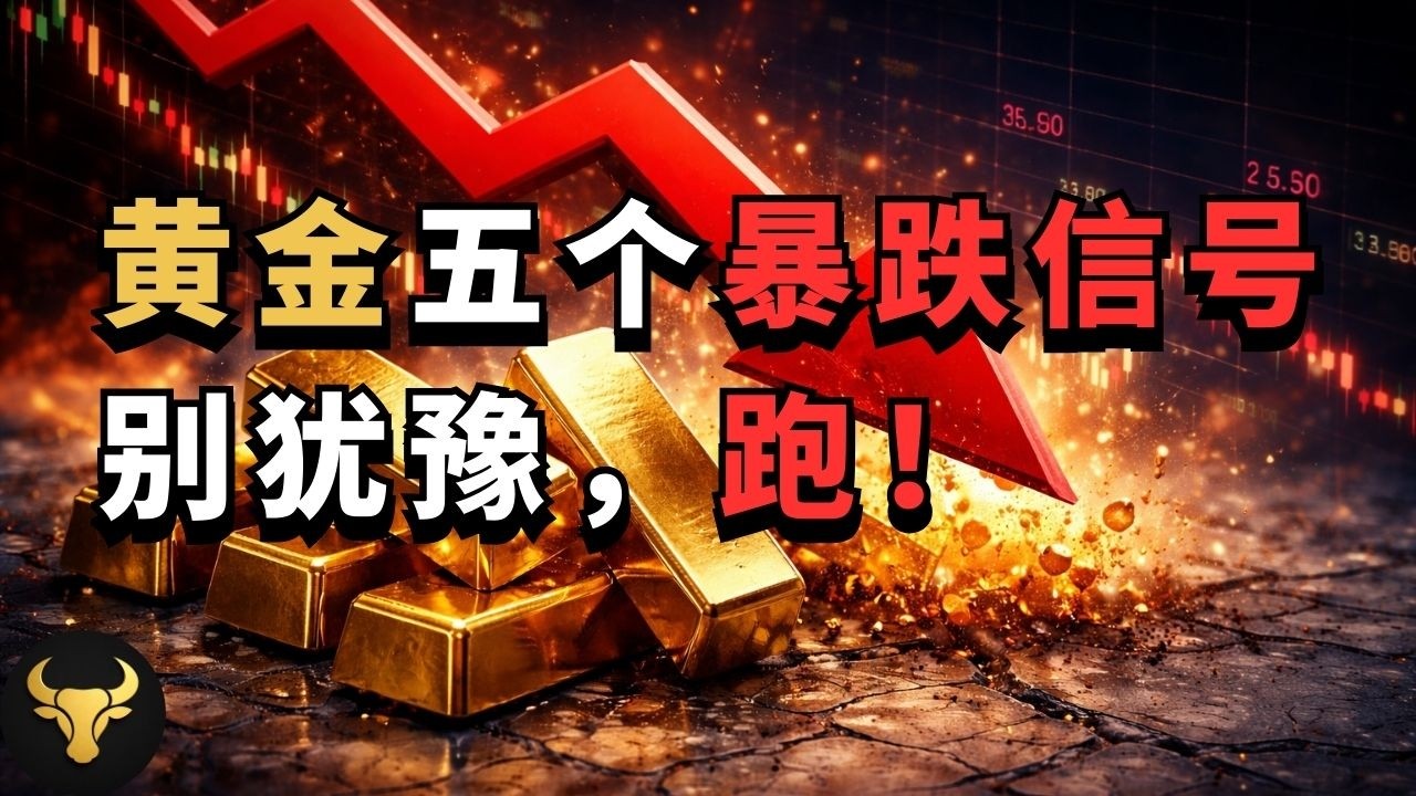 黄金还能买吗？一旦出现这5 个暴跌信号，别犹豫，赶紧跑！！！