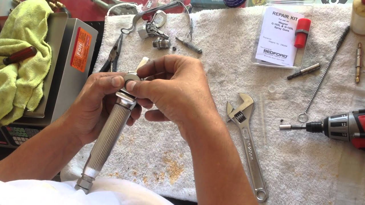 Como reparar una pistola Airless titán g10xl. Instalación de kit.