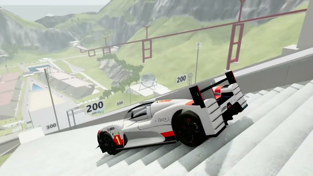 Car vs stairs beamng drive vs truck bus thar 