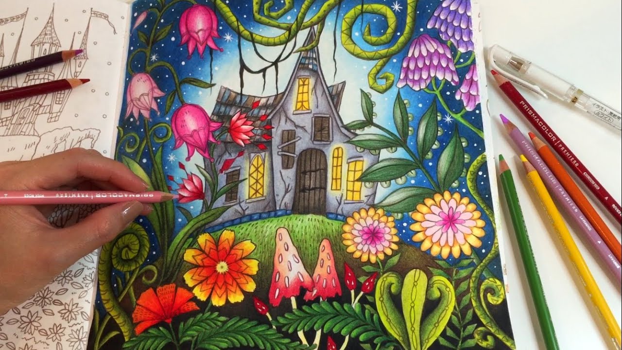 THE MAGIC LAND | Romantic Country The Second Tale Coloring Book | Coloring With Colored Pencils