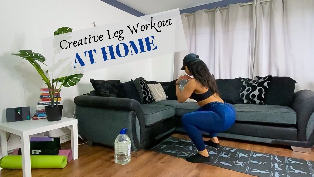 Solid Leg Workout with Bottles of Water