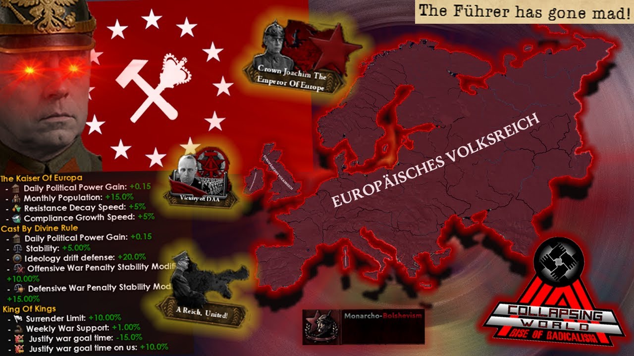 HoI4 CW: Schizoprenic Ribbentrop's Monarcho-Bolshevik Empire