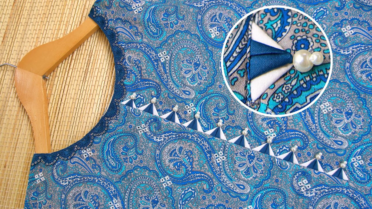 Round Neck with Lace & Tukri New Design on YouTube (Beginner Tutorial)