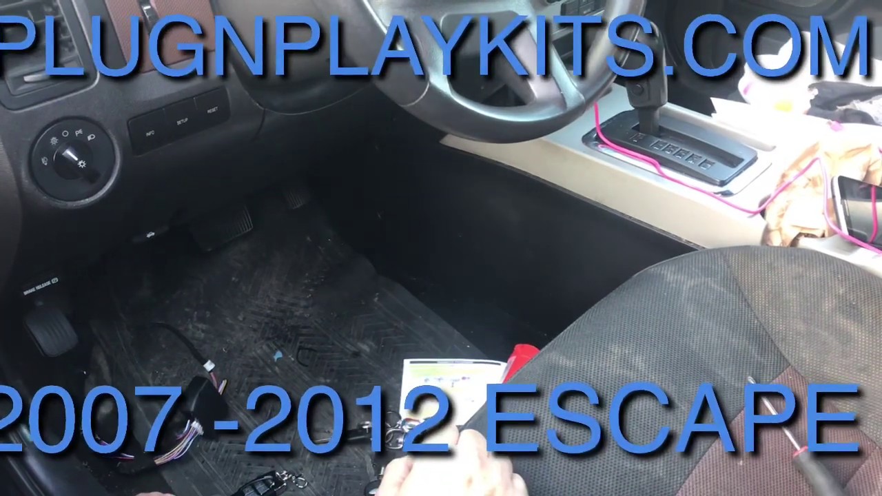 Установка системы дистанционного запуска двигателя на Ford Escape 2008-2012, полностью готовая к ...
