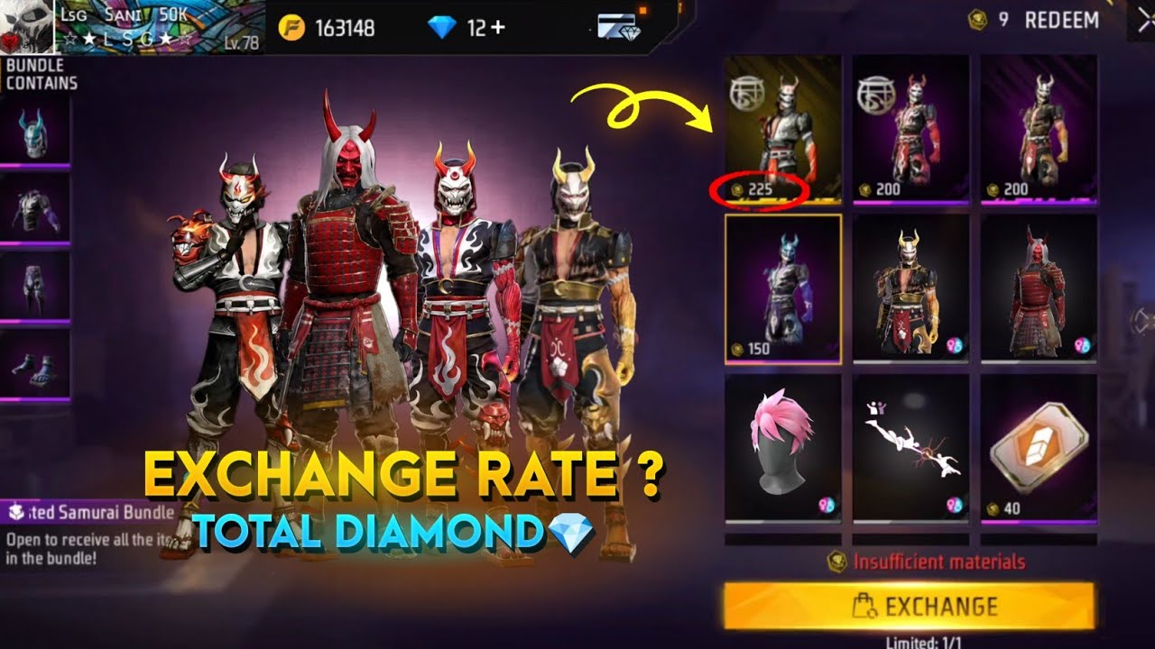 Zombie Samurai Token Exchange Rate ?🤯💥 | Blood Moon Samurai Event|Free Fire New Event | Ff New Event