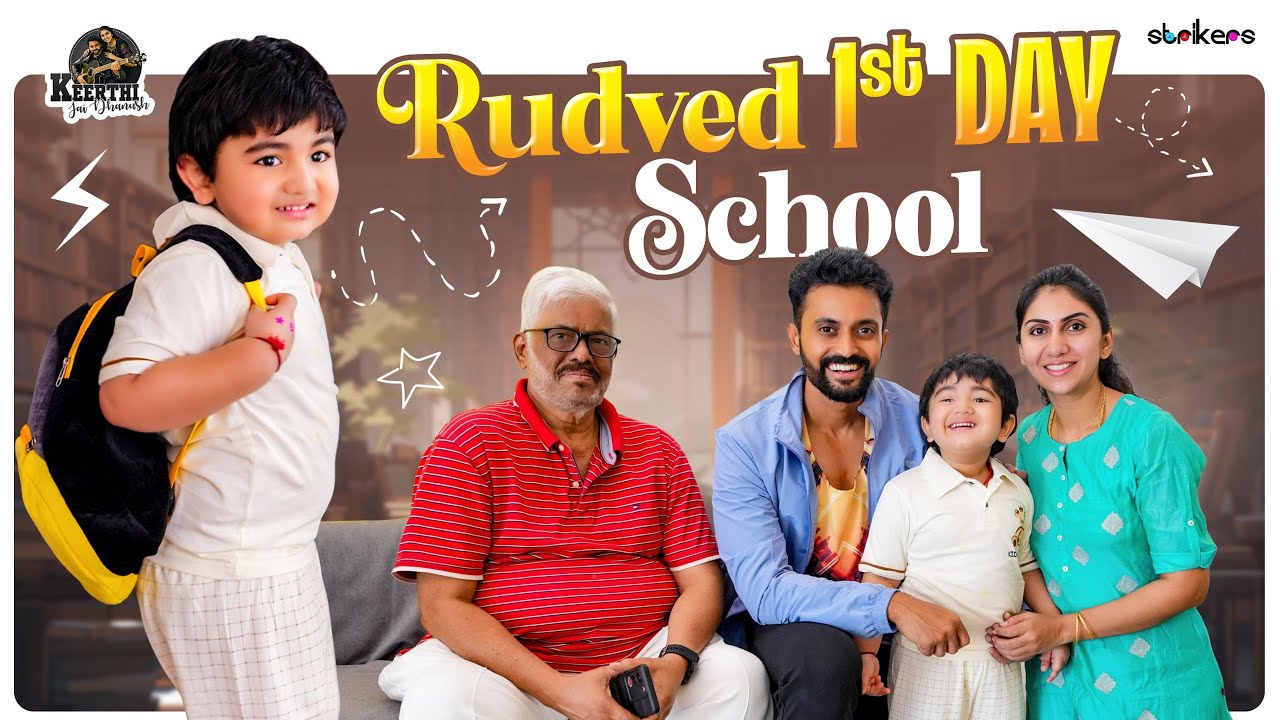 Rudved 1st Day School 😍|| Keerthi Jai Dhanush || Keerthi Vlogs || Jai Dhanush || Strikers