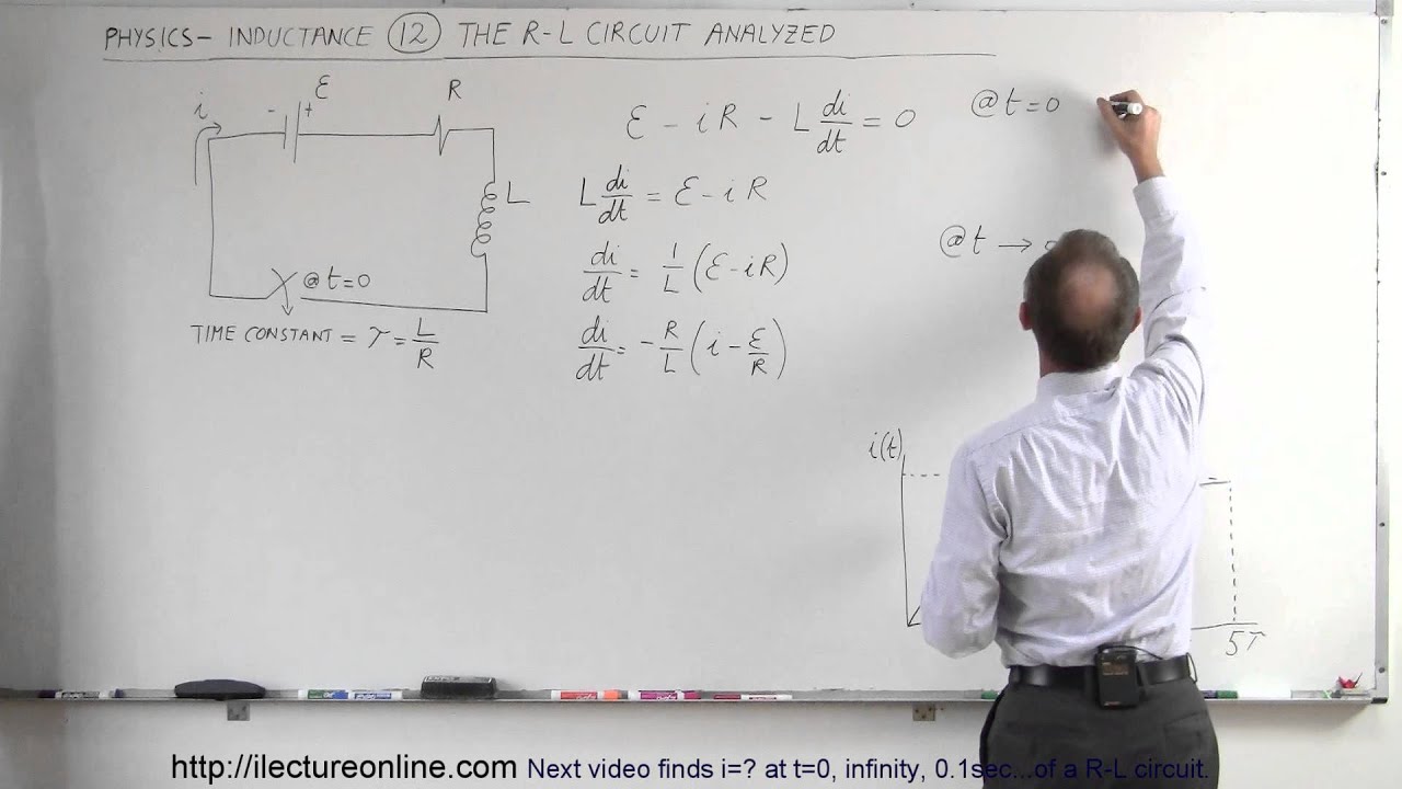 Physics 47  Inductance (12 of 20) The R-L Circuit Analyzed