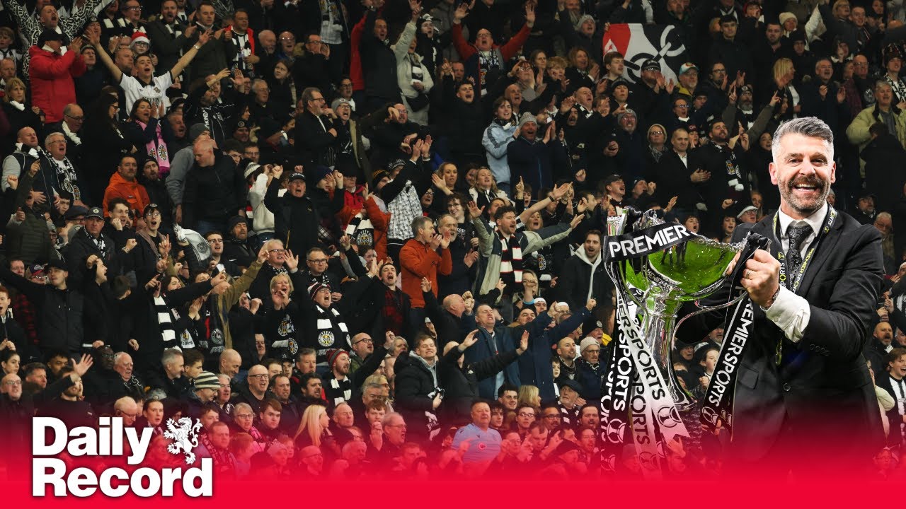 St Mirren 3 Celtic 1: St Mirren fans celebrate winning the Premier Sports Cup at Hampden Park
